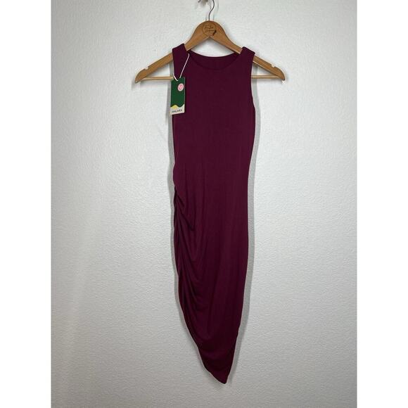 Halara Ruched Asymmetric Bodycon Dress XS - Picture 1 of 5